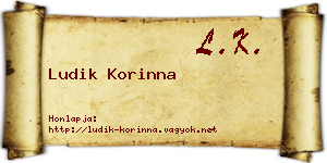 Ludik Korinna névjegykártya